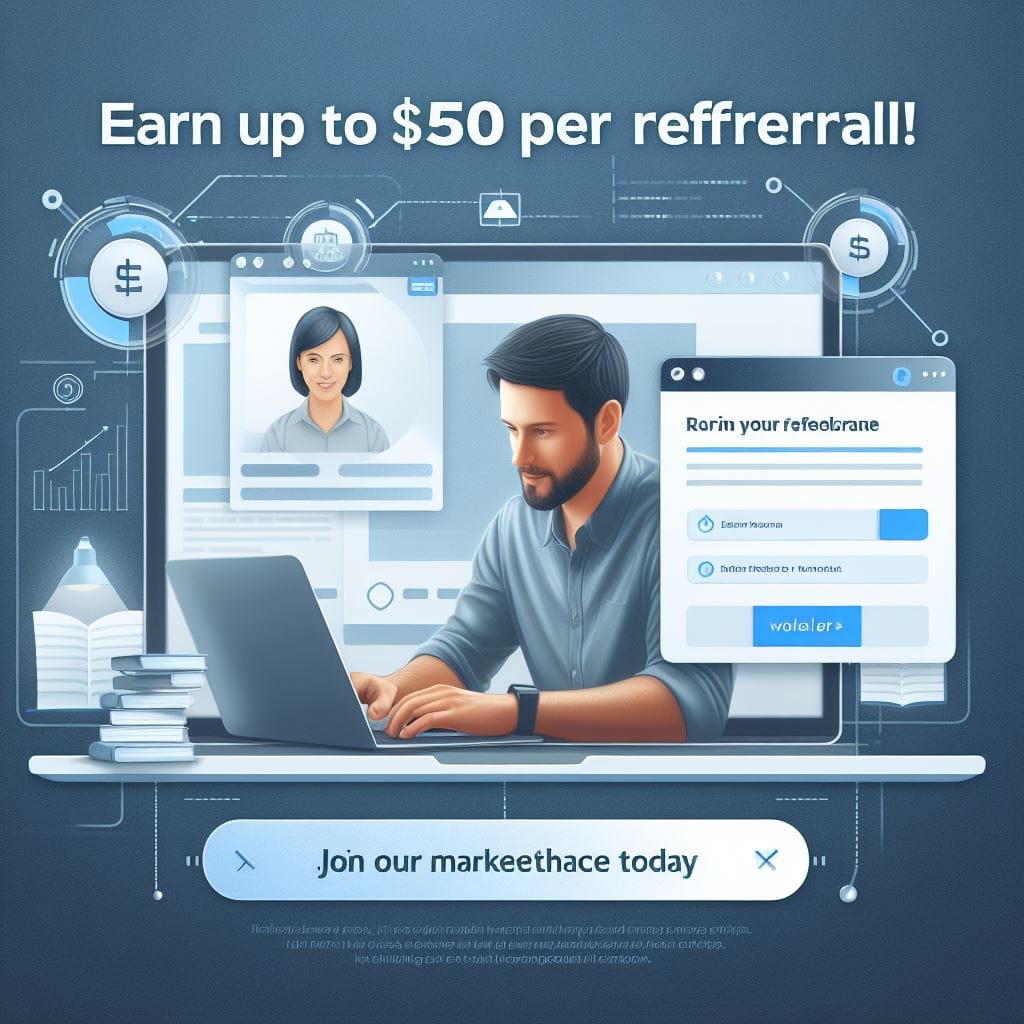 Marketplace with Referral System | Earn Up to $50 Per Referral - Aamir Sohail